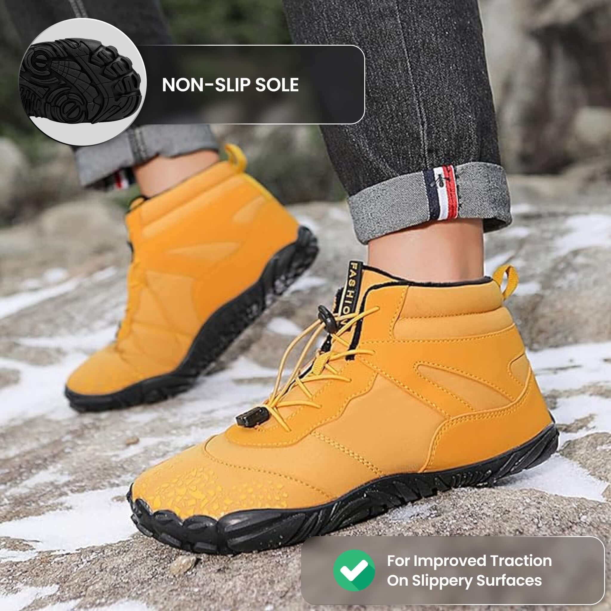 Vindra Flex - Non-slip & Universal Winter Barefoot Shoe (Waterproof)