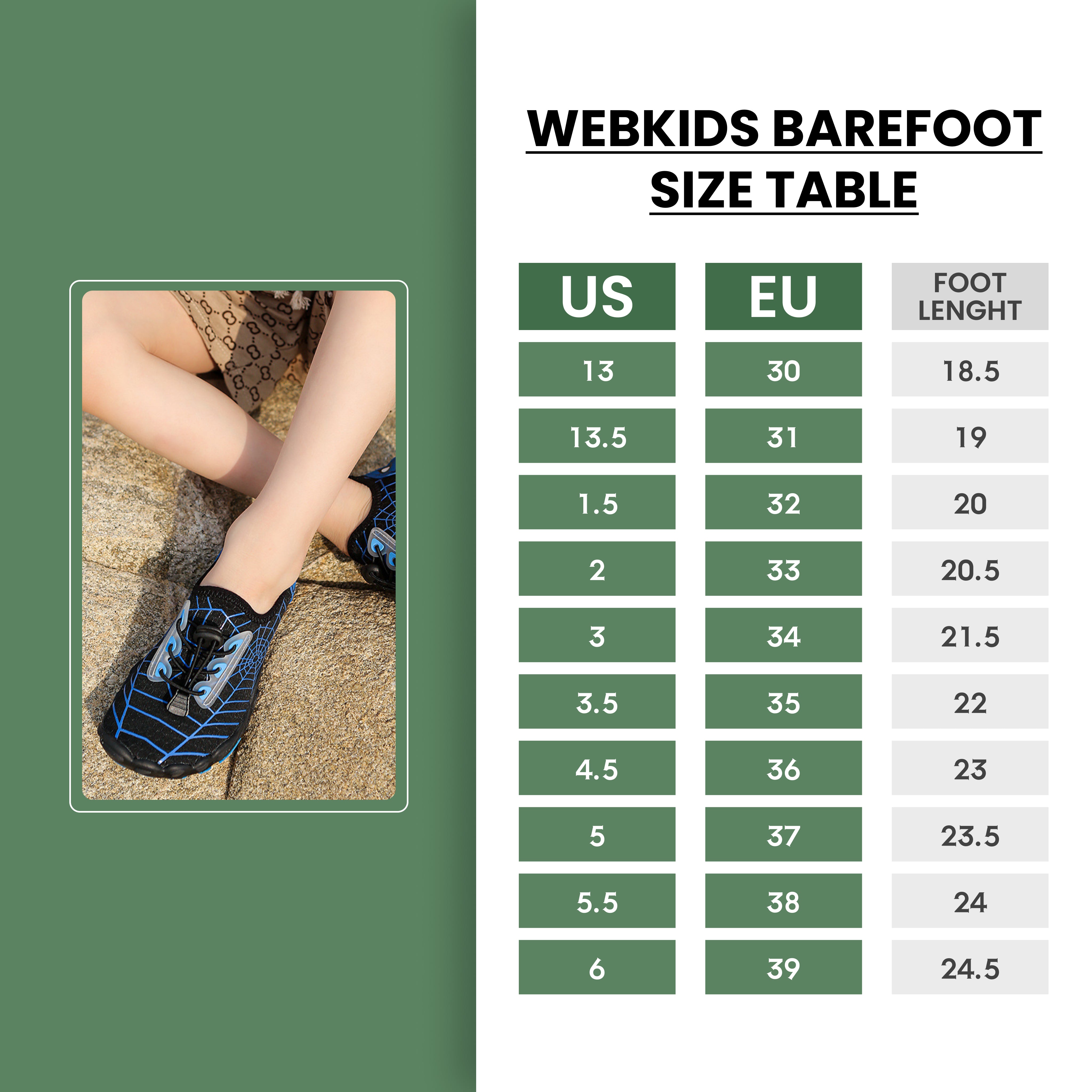 WebKids Barefoot Shoes - Quick Dry Barefoot Shoes For Kids