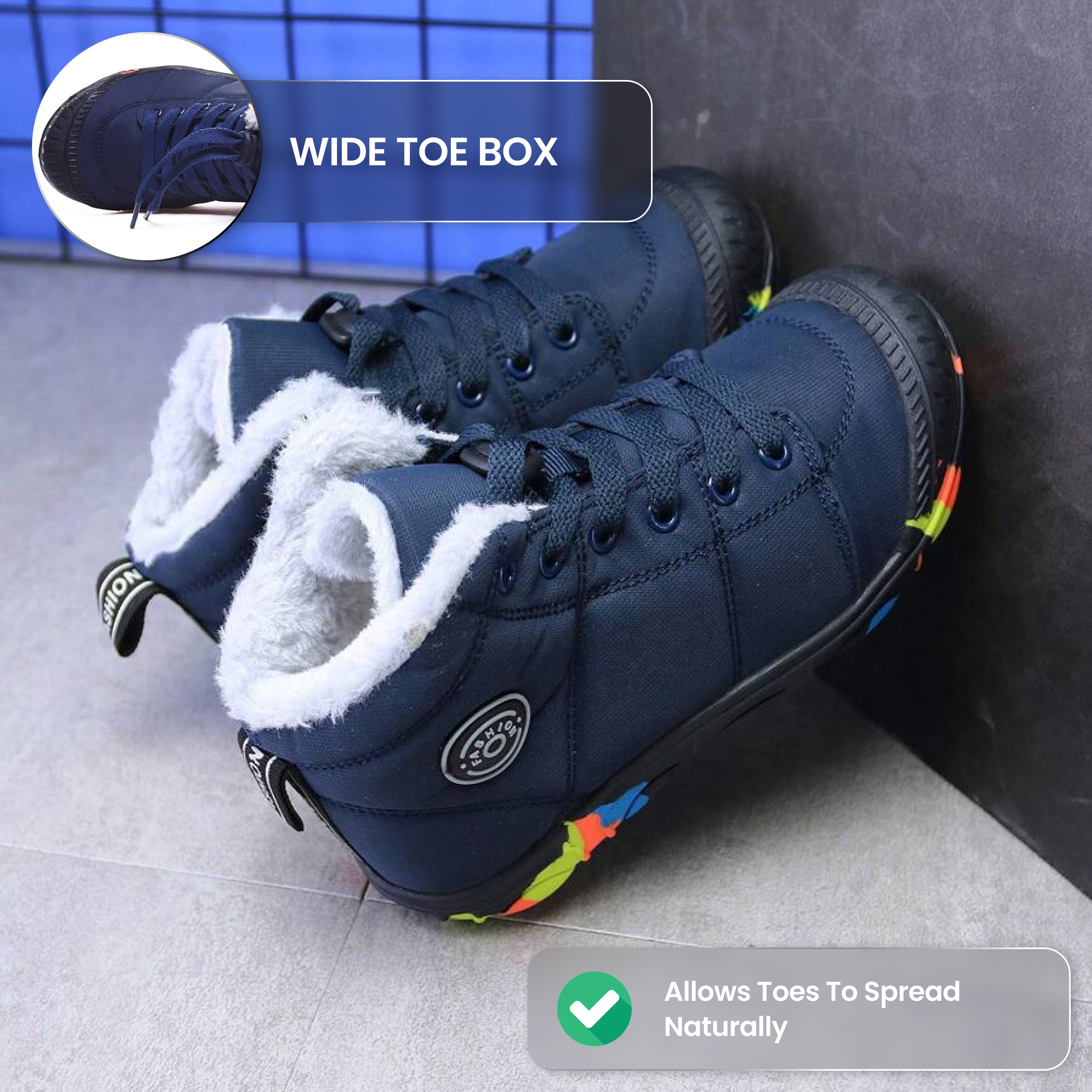 Alpine Kids - Waterproof Barefoot Winter Shoes for Kids